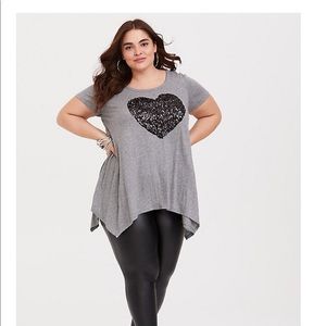Torrid Sequin Heart Top